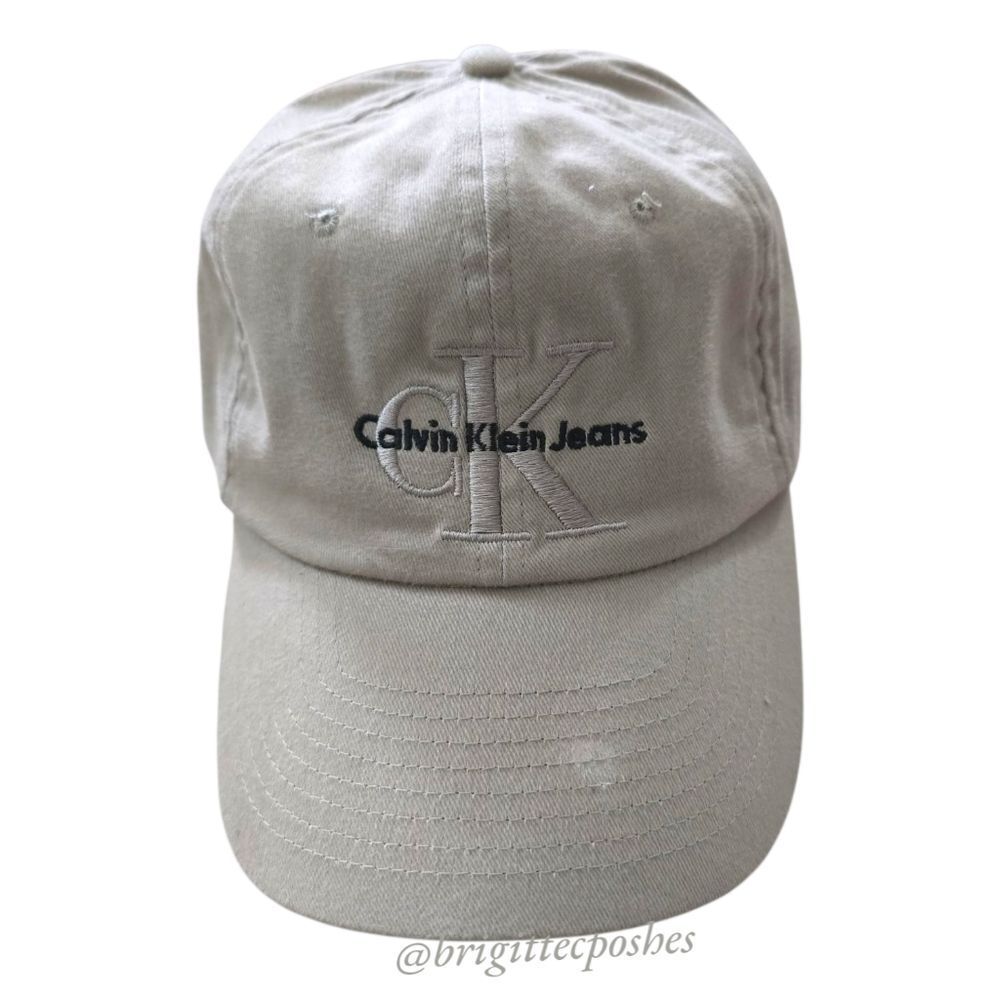CALVIN KLEIN Jeans Unisex Beige Baseball Cap